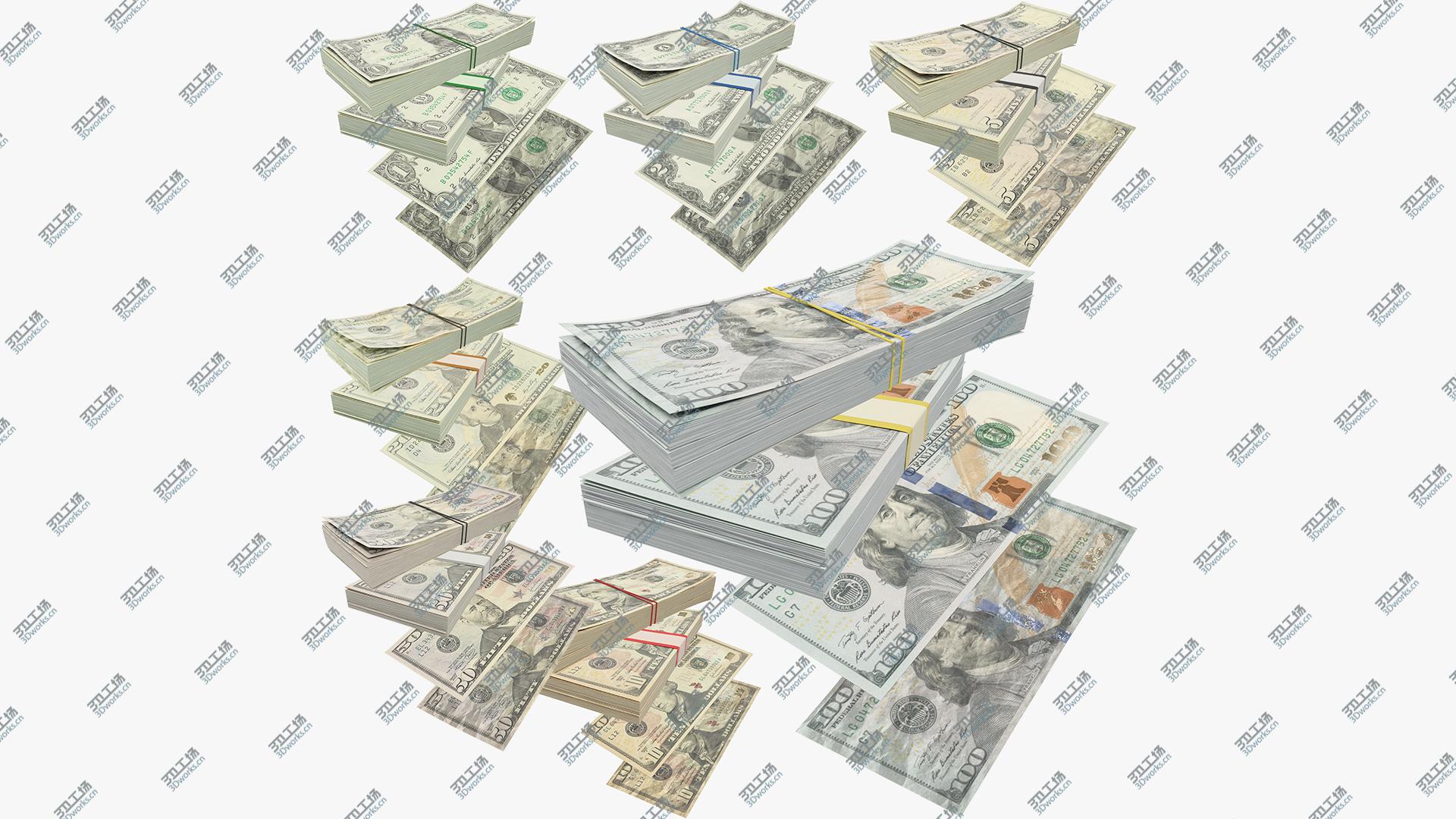 images/goods_img/202104021/3D Dollars Bills Stacks and Banknotes Mega Collection model/2.jpg